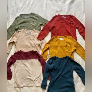 Toddler waffle knit thermal shirts